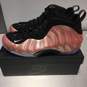 black and rose gold foamposites